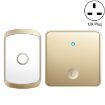 CACAZI FA50 Self-generating Wireless Doorbell, UK Plug, Gold - 1