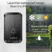 CACAZI A50 Wireless Music Doorbell, UK Plug, Battery-Free (Black) - 6