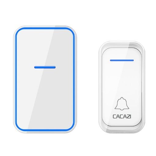 CACAZI Smart Wireless Doorbell Remote, UK Plug, White - 1