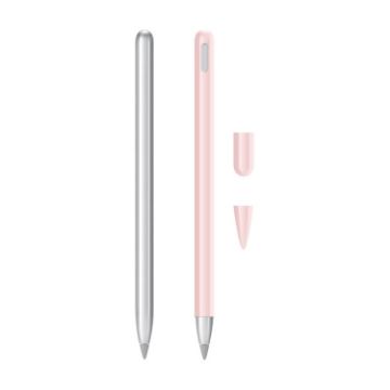 2 Sets 3 In 1 Stylus Cover & Two-Color Pen Cap For Huawei M-Pencil Pink - 1