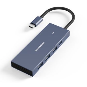 Blueendless 6-in-1 Type-C Dock: 4K60Hz USB3.0 Splitter, Data Port - 1