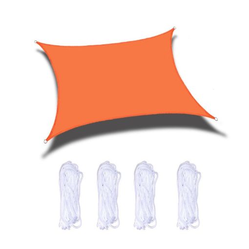 Waterproof Anti-UV Garden Sunshade Sail Canopy, 2m x 2.5m Orange - 1
