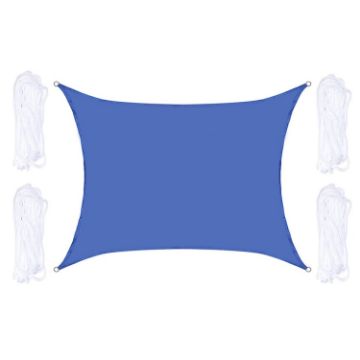 Royal Blue Outdoor Garden Sunshade Sail 2m x 2.5m Anti-UV Canopy - 1