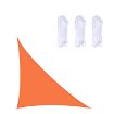Orange Triangle Sunshade Sail Waterproof UV Canopy, 4m x 4m x 5.7m - 1