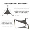 Triangle Outdoor Sunshade Sail Canopy, 2.4m Waterproof, Anti-UV White - 3