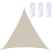 Outdoor Sunshade Sail Canopy, 3.6m Triangle, Waterproof, Anti-UV, Beige - 1