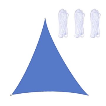 Royal Blue Triangle Sunshade Sail - 3.6m Waterproof & UV Protect - 1