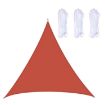 Red Waterproof Triangle Sunshade Sail, 3.6m, Outdoor UV Canopy - 1
