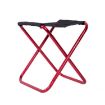 Portable Red Camping Chair - Folding 7075 Aluminum Stool, 24.5x22.5x27cm - 1
