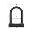 WEST BIKING XL U-Shaped Bicycle Key Lock, Anti-Theft, Black - 3
