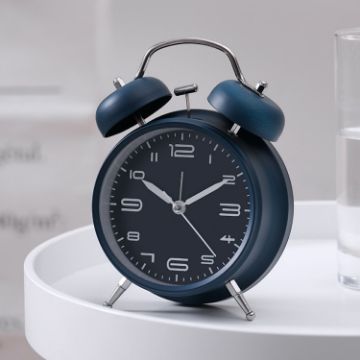 Navy Blue 3304T Multifunctional Bedside Alarm Clock with Night Light - 1