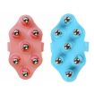 Seven-ball Meridian Brush Roller Massager, Pink, Lymphatic Dredging - 2
