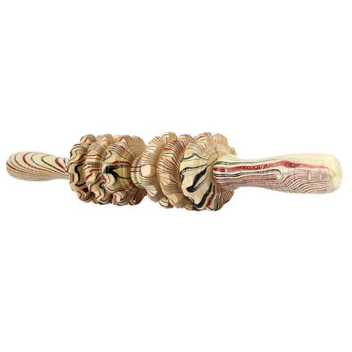 Wooden Leg & Abdominal Roller Massager (368 Wheel) - 1