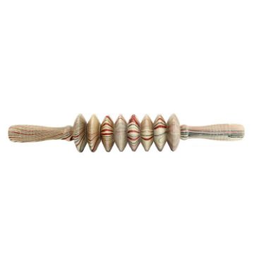 Wooden Leg & Abdominal 388-Wheel Roller Massager - 1