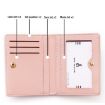BATSIOE Lotus Pink Two-Fold Ladies Wallet with Coin Purse - 4