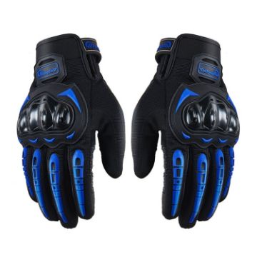 MCS-17 Blue Motorcycle Gloves, Touchscreen, Size L - Riding Tribe - 1
