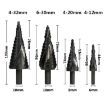 6-30mm Spiral Flute Step Drill Bit with Triangular Shank - 3