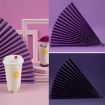 69x39cm Purple Red Folding Fan Photo Background Cardboard Prop - 4