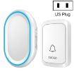 CACAZI A80 Wireless Music Doorbell, US Plug, No Battery (White) - 1