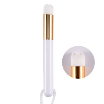 6 PCS Nasal Brush Set for Blackhead Removal, Flower Head White Gold - 1