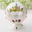 Silver Castle Metal Globe Ashtray with Lid - Tea Table Decoration Gift - 1