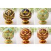 Green Rose Metal Globe Ashtray with Lid - Holiday Gift Decor - 2