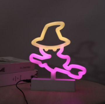 Broom Witch LED Neon Light - Festive Bar Shop Decoration - 1