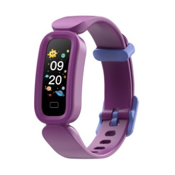 S90 Purple Smart Bracelet: Sleep Monitor & Bluetooth Pedometer - 1