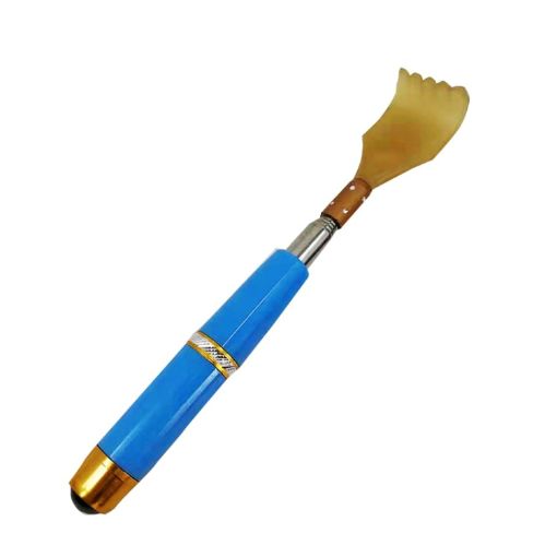 Retractable Blue Magnetic Tickling Back Scratcher - 1