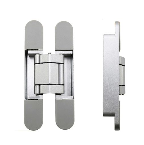 Adjustable 3D Cross Hinge Folding Door Concealed Hinge, No. 5 Silver - 1