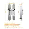 Adjustable 3D Cross Hinge Folding Door Concealed Hinge, No. 5 Silver - 2