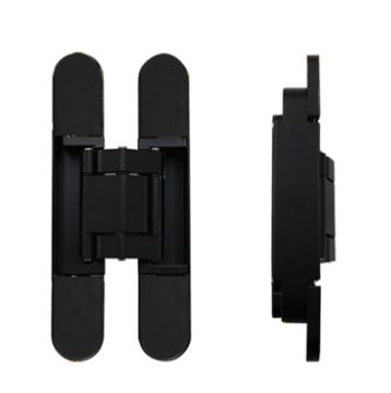 Adjustable 3D Concealed Door Hinge, No. 3 Dumb Black, 80kg Capacity - 1