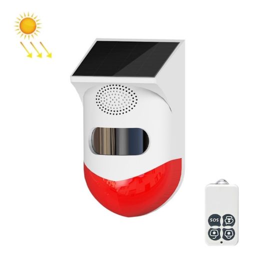 Solar Infrared Alarm, Outdoor IP67 Waterproof with Remote Control - 1