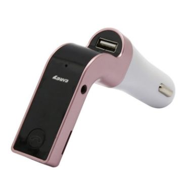 G7 Rose Gold Bluetooth FM MP3 Player for Car (Hands-Free) - 1