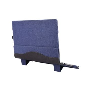 Blue Multifunctional PU Leather Laptop Case with Stand, 13.3 inch - 1