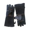 JJ-2002 Cut-Proof Leather Welding Gloves, 35cm - Black (1 Pair) - 1