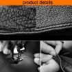 JJ-2002 Cut-Proof Leather Welding Gloves, 35cm - Black (1 Pair) - 4