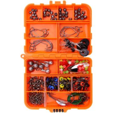 213 PCS Squid Hook Accessories Set - 026 Orange Box - 1
