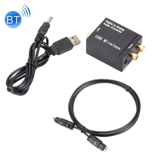 YP028 Bluetooth Audio Converter with USB & Fiber Optic Cables - 1