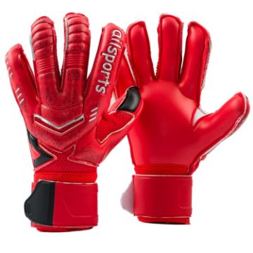 Ailsports ST5511 Goalkeeper Latex Gloves, Size 7, Red - 1