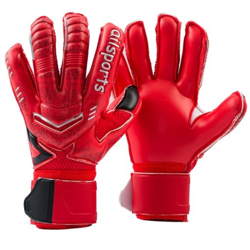 Ailsports ST5511 Red Size 8 Goalie Gloves with Latex Finger Protection - 1
