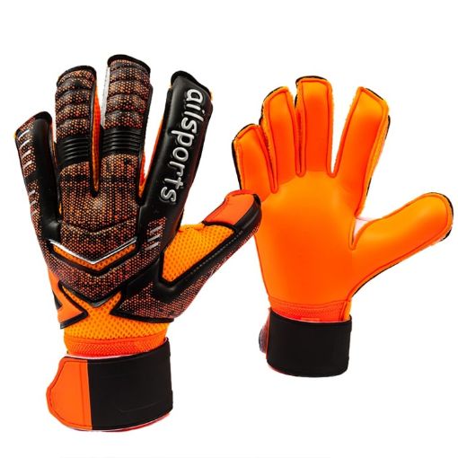 Ailsports ST5511 Goalkeeper Gloves, Size 9, Orange, Latex Protection - 1