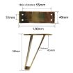 LH-GB0001 18cm Brushed Copper Sofa TV Cabinet Support Legs - 3