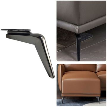 S699 Sickle Metal Furniture Leg, 15cm Height (Gun Black) - 1