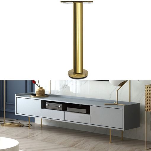 LH-TJ003 Adjustable Brushed Gold 60cm Furniture Legs - 1