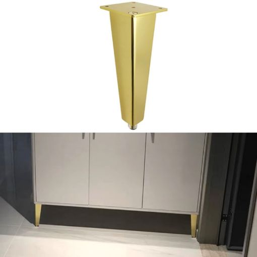 Gold Adjustable Aluminium Furniture Stand Legs, 15cm Height - 1