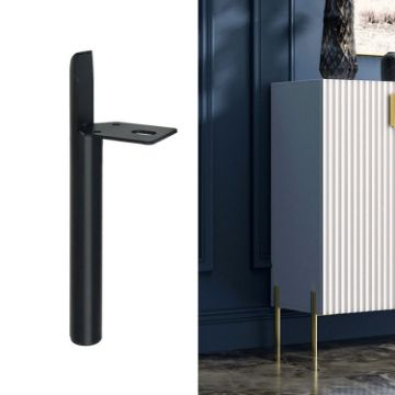 Matte Black LH-D012-01 Metal Furniture Legs, 20cm Height - 1