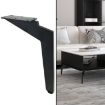 Adjustable Knife Shape Metal Furniture Legs, 22cm, Matte Black - 1