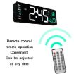 6626 LED Digital Clock, Wall-Mounted, Large Screen, Orange Temperature - 4
