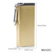 Golden Engraved Flower Portable Cigarette Case with Sealed Ashtray - 3